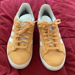 Adidas Golden Sneakers with White Stripes